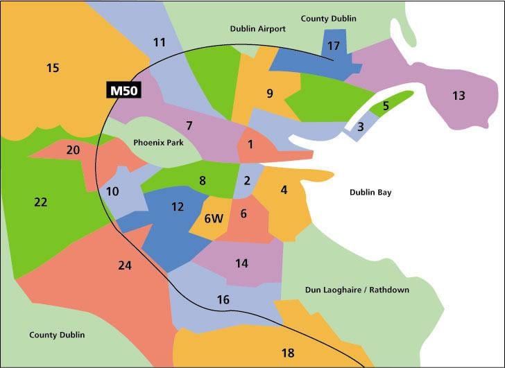 map of Dublin এলাকায়