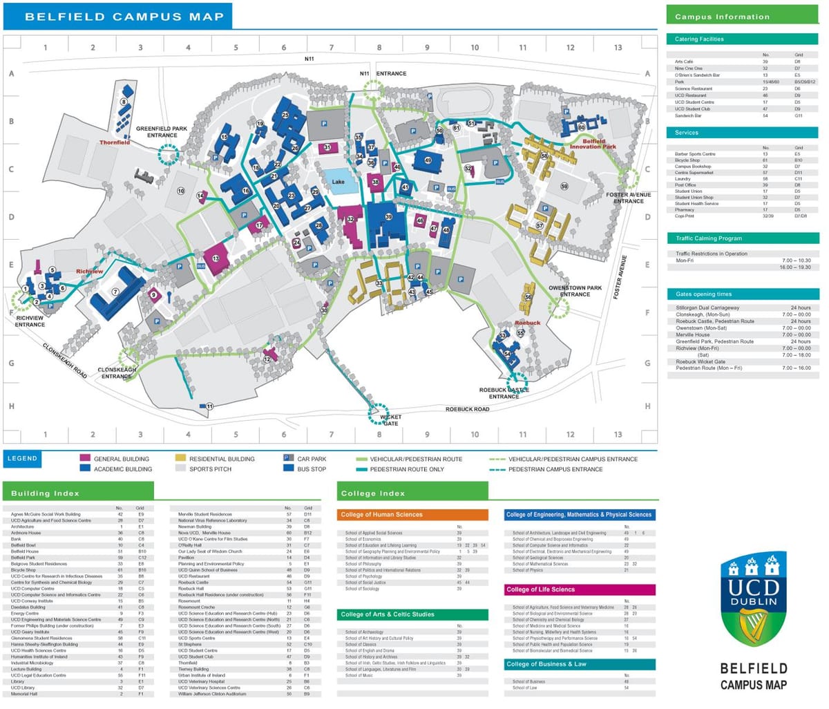 UCD ডাবলিন মানচিত্র