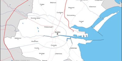 Map of Dublin এলাকাগুলোর